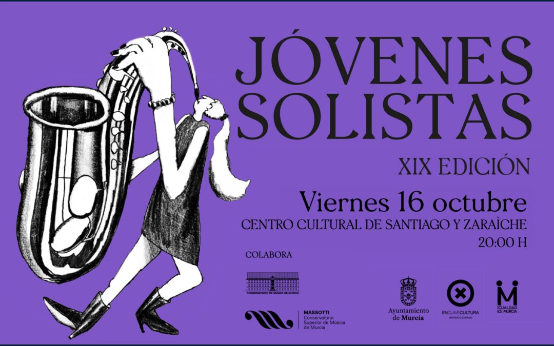 Cartel del recital de Alberto Moreno en el XIX Ciclo Jóvenes Solistas de Murcia